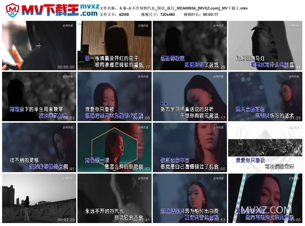 木秦-永不开封的汽水_国语_流行_MEA00934